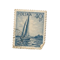Polish Sailboat Stamp